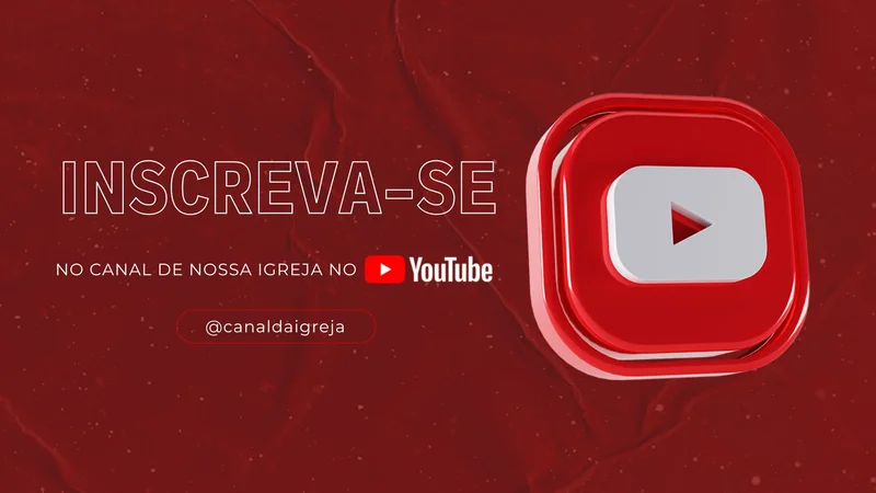 Capa para Projetor – Inscreva-se no Canal | Telão | Arte para Igreja Editável no Canva | Telão