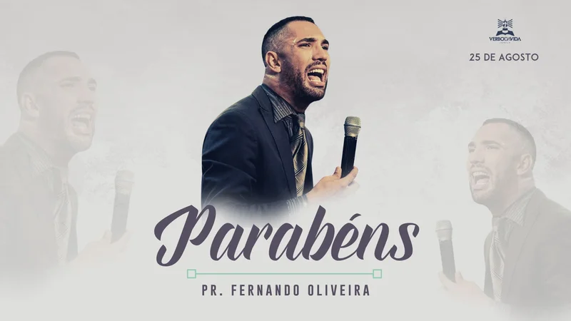 Capa para Projetor – Aniversário do Pastor | Telão | Arte para Igreja Editável no Canva | Telão