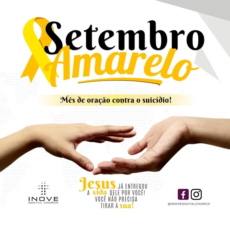Setembro Amarelo - Valorização da Vida | Setembro Amarelo | Arte para Igreja Editável no Canva | Feed Setembro Amarelo - Valorização da Vida | Setembro Amarelo | Arte para Igreja Editável no Canva | Feed