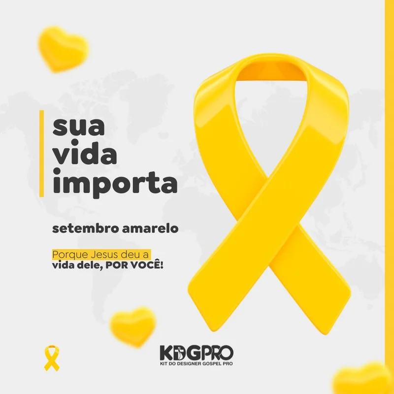Setembro Amarelo - Sua Vida Importa | Setembro Amarelo | Arte para Igreja Editável no Canva | Feed Setembro Amarelo - Sua Vida Importa | Setembro Amarelo | Arte para Igreja Editável no Canva | Feed