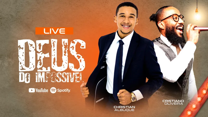 Live Deus do Impossível | Thumbnail Youtube | Arte para Igreja Editável no Canva | thumbnail-youtube