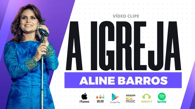 Vídeo Clipe Gospel A Igreja | Thumbnail Youtube | Arte para Igreja Editável no Canva | thumbnail-youtube
