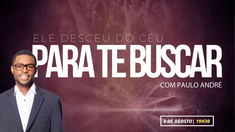 Thumbnail YouTube Gospel – Ele Desceu do Céu para Te Buscar | Thumbnail Youtube | Arte para Igreja Editável no Canva | thumbnail-youtube
