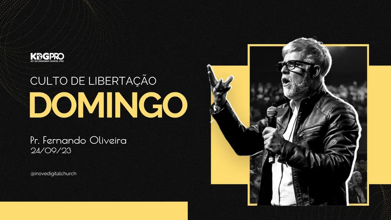 Capa Vídeo Youtube – Culto de Libertação | Thumbnail Youtube | Arte para Igreja Editável no Canva | thumbnail-youtube
