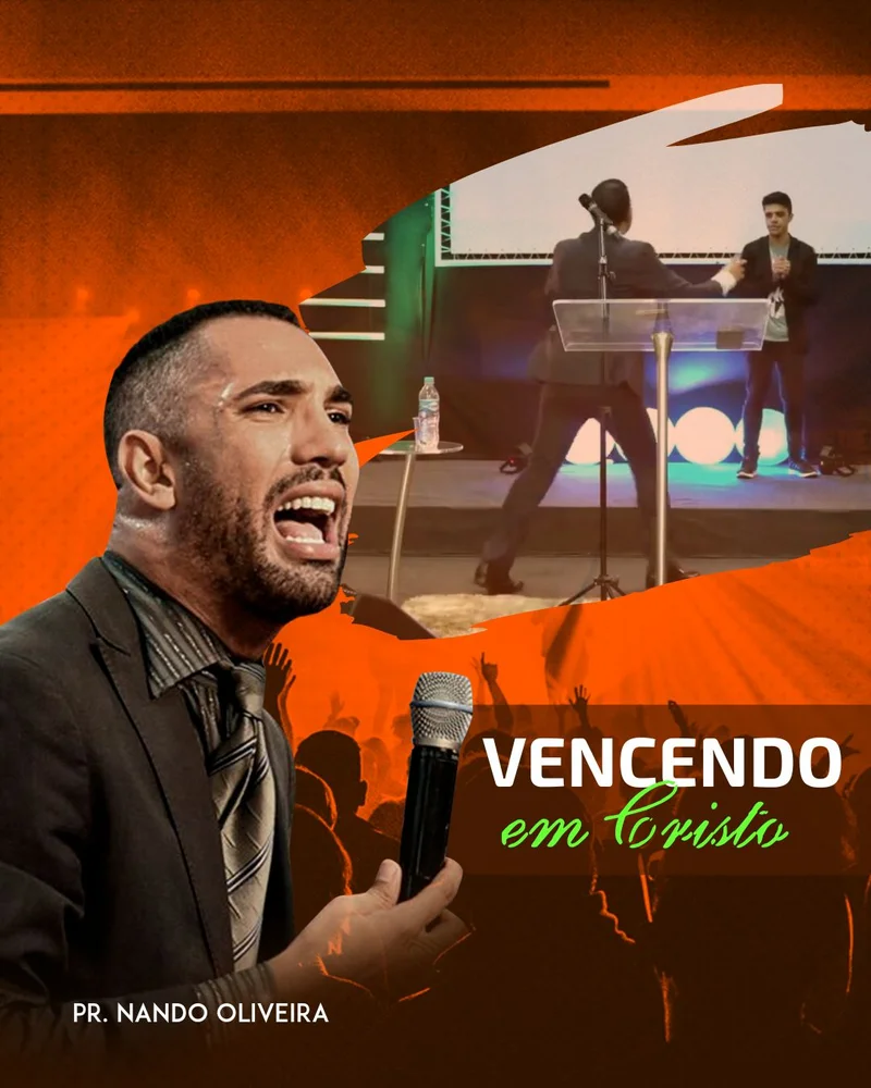 Vídeo Criativo Gospel – Vencendo em Cristo | Vídeos Criativos | Arte para Igreja Editável no Canva | video-criativo