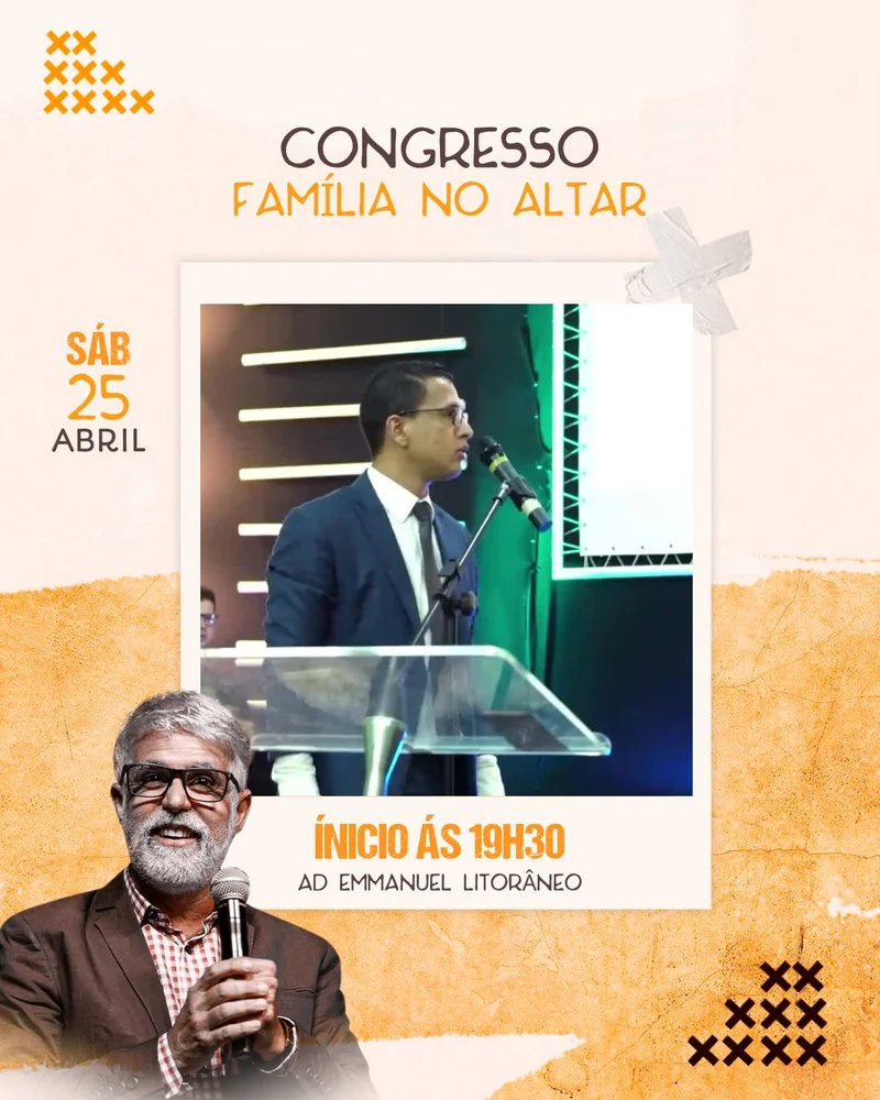 Vídeo Criativo Gospel – Congresso Família no Altar | Vídeos Criativos | Arte para Igreja Editável no Canva | video-criativo