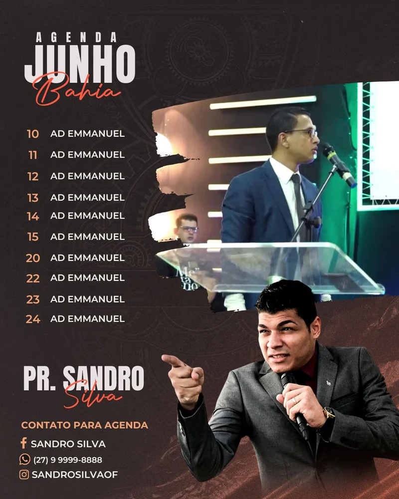 Vídeo Criativo Gospel – Agenda Semanal do Pastor | Vídeos Criativos | Arte para Igreja Editável no Canva | video-criativo